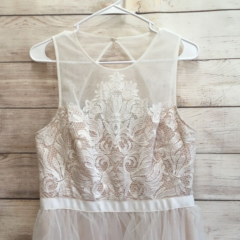 NEW WITH TAGS BCBG MAXAZRIA FORMAL RIESE TULLE APPLIQUÉ MAXI - Picture 11 of 15